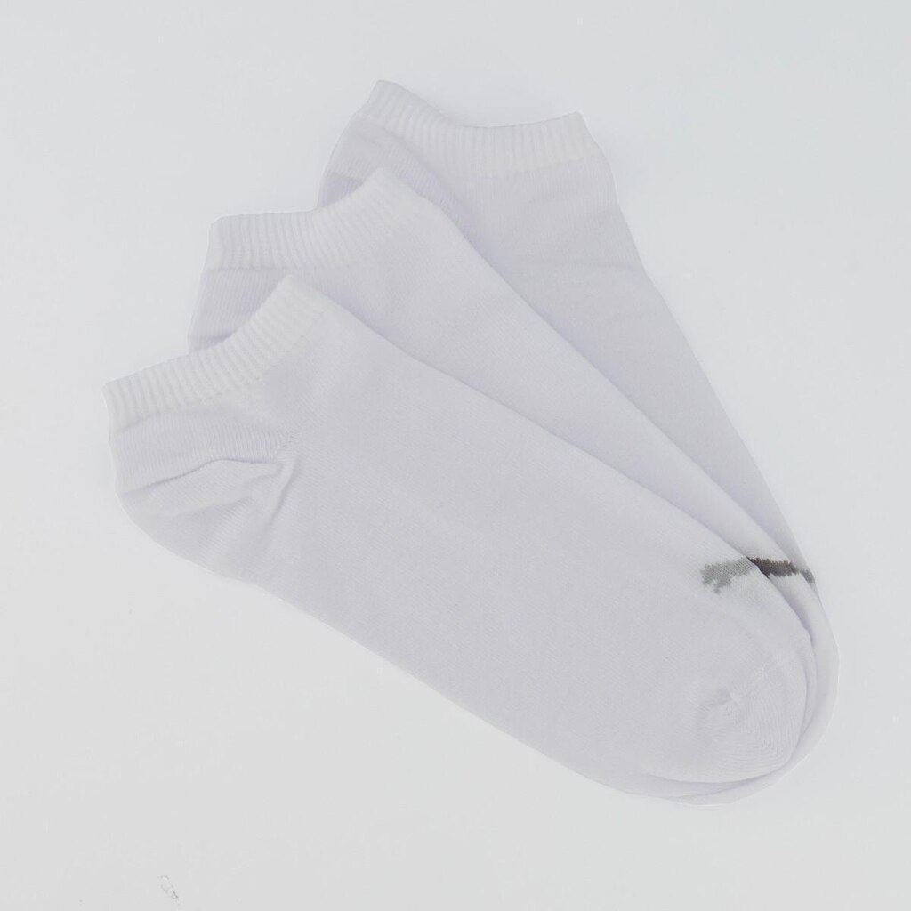 Kit Meia Puma Sapatilha 3 Pares Cano Curto Brancas