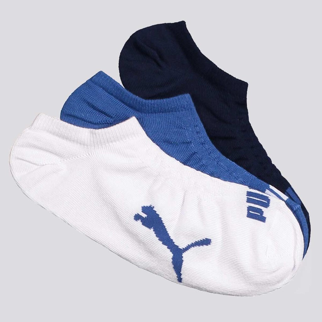Kit Meia Puma Sapatilha 3 pares  Masculina