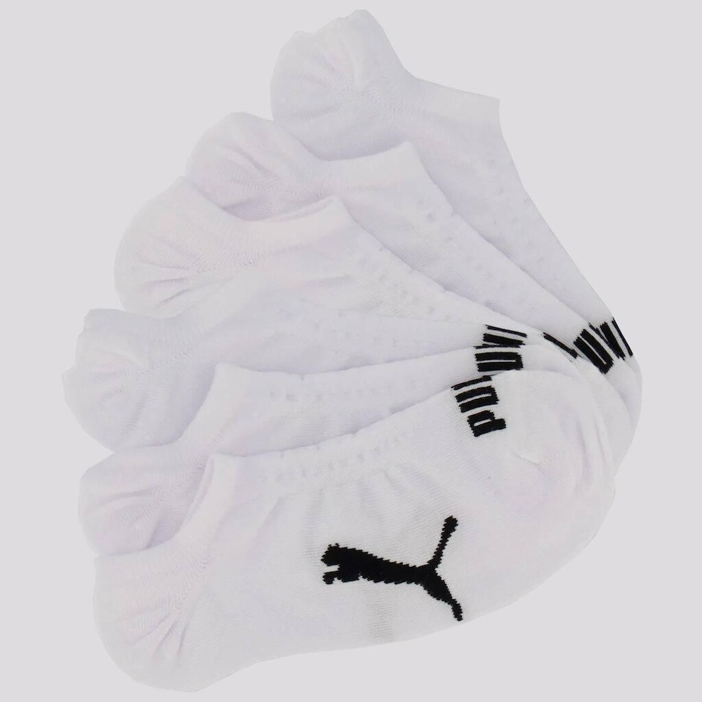 Kit Meia Puma Sapatilha 6 pares Branca