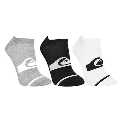 Kit Meia Quiksilver Invisivel C/ 3 Pares Masculina - Masculino
