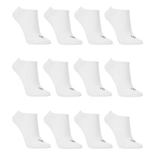 Kit Meia RP Confort Invisível Masculina 12 Pares - Branco Menor preço em Kit Meia RP Confort Invisível Masculina 12 Pares - Branco