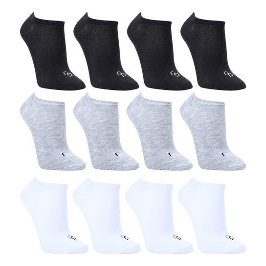 Kit Meia RP Confort Invisível Masculina 12 Pares - Mescla Menor preço em Kit Meia RP Confort Invisível Masculina 12 Pares - Mescla