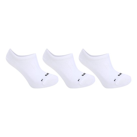 Kit Meia Sapatilha Lupo Sport Masculina 3 Pares - Branco Menor preço em Kit Meia Sapatilha Lupo Sport Masculina 3 Pares - Branco