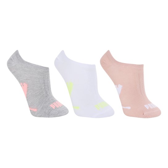 Kit Meia Sapatilha Puma Esportiva c/ 3 Pares - Branco+Rosa é ruim? Kit Meia Sapatilha Puma Esportiva c/ 3 Pares - Branco+Rosa é boa?
