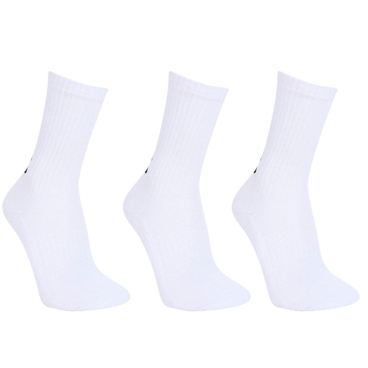 Kit Meia Under Armour Cano Longo Core Cotton Crew 3 Pares