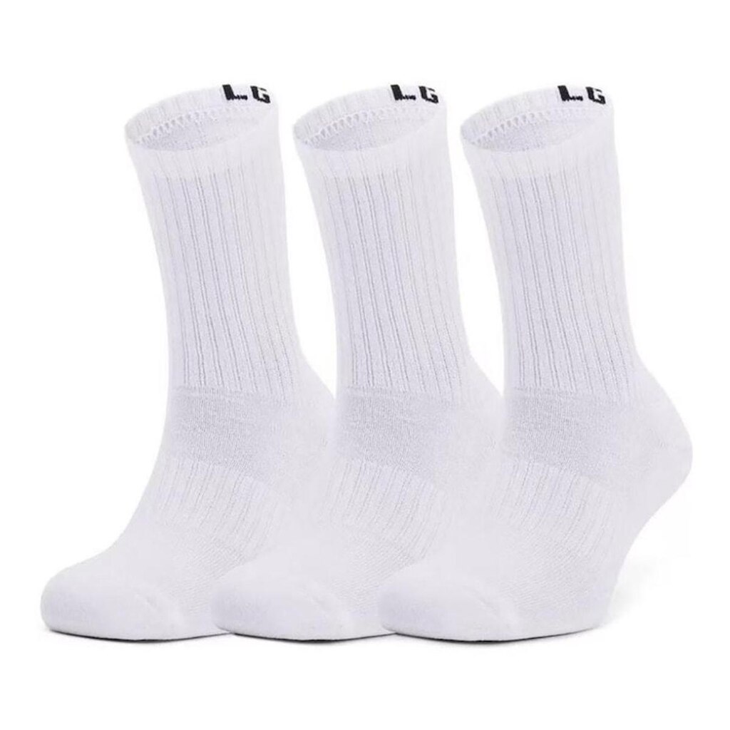 Kit Meia Under Armour Cotton Crew Cano Alto Uniss
