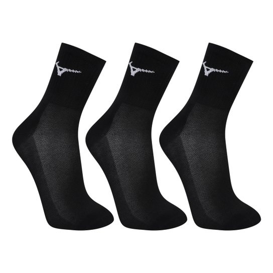 Kit Meias Cano Médio Mizuno Basic 3 Pares