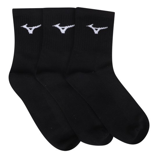 Kit Meias Cano Médio Mizuno Basic 3 Pares