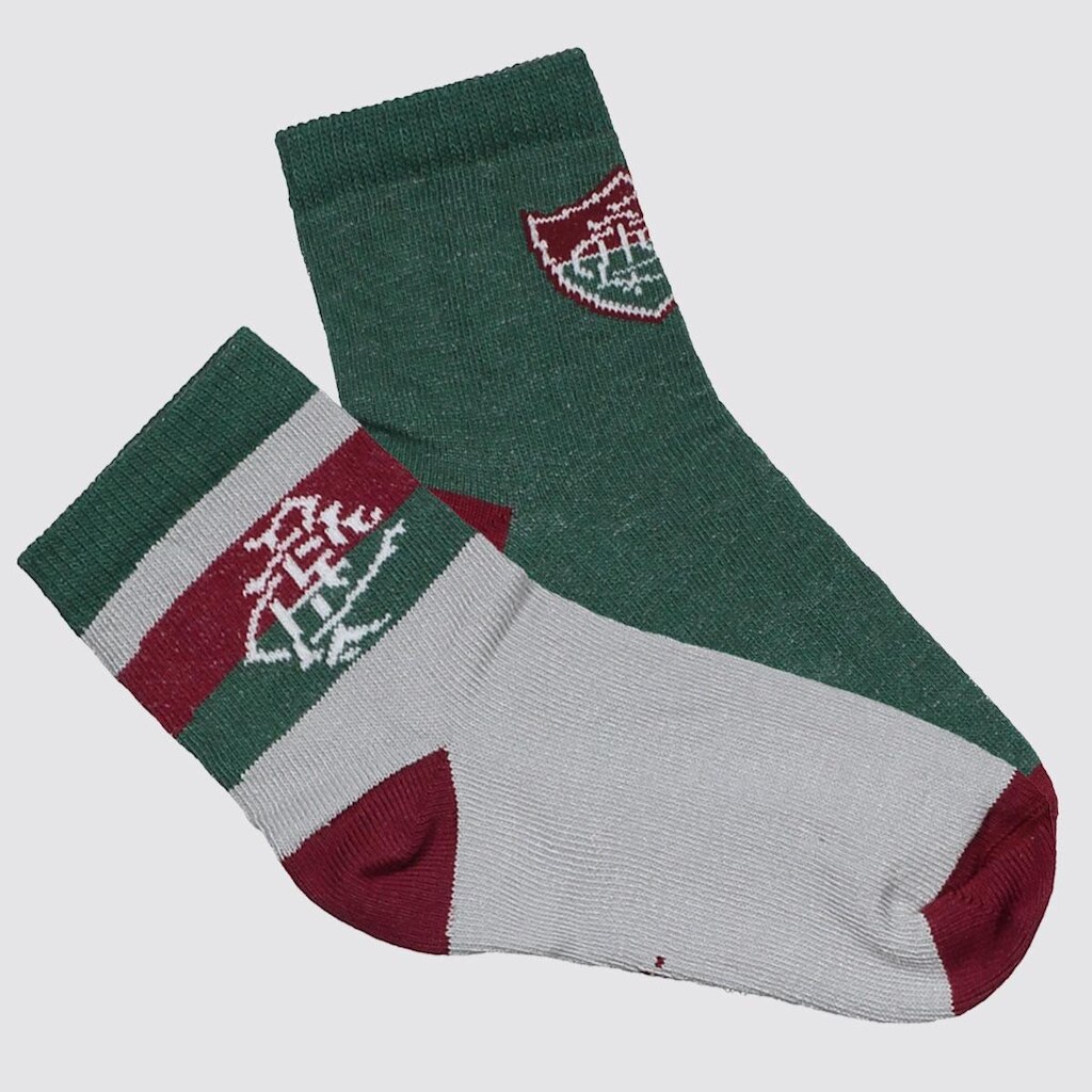 Kit Meias Fluminense 2 Pares Juvenil