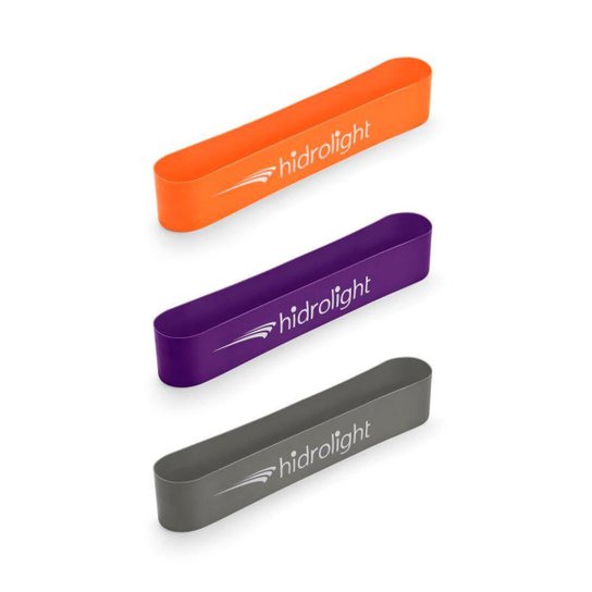 Kit Mini Band Faixas Elásticas - Laranja+Roxo Menor preço em Kit Mini Band Faixas Elásticas - Laranja+Roxo