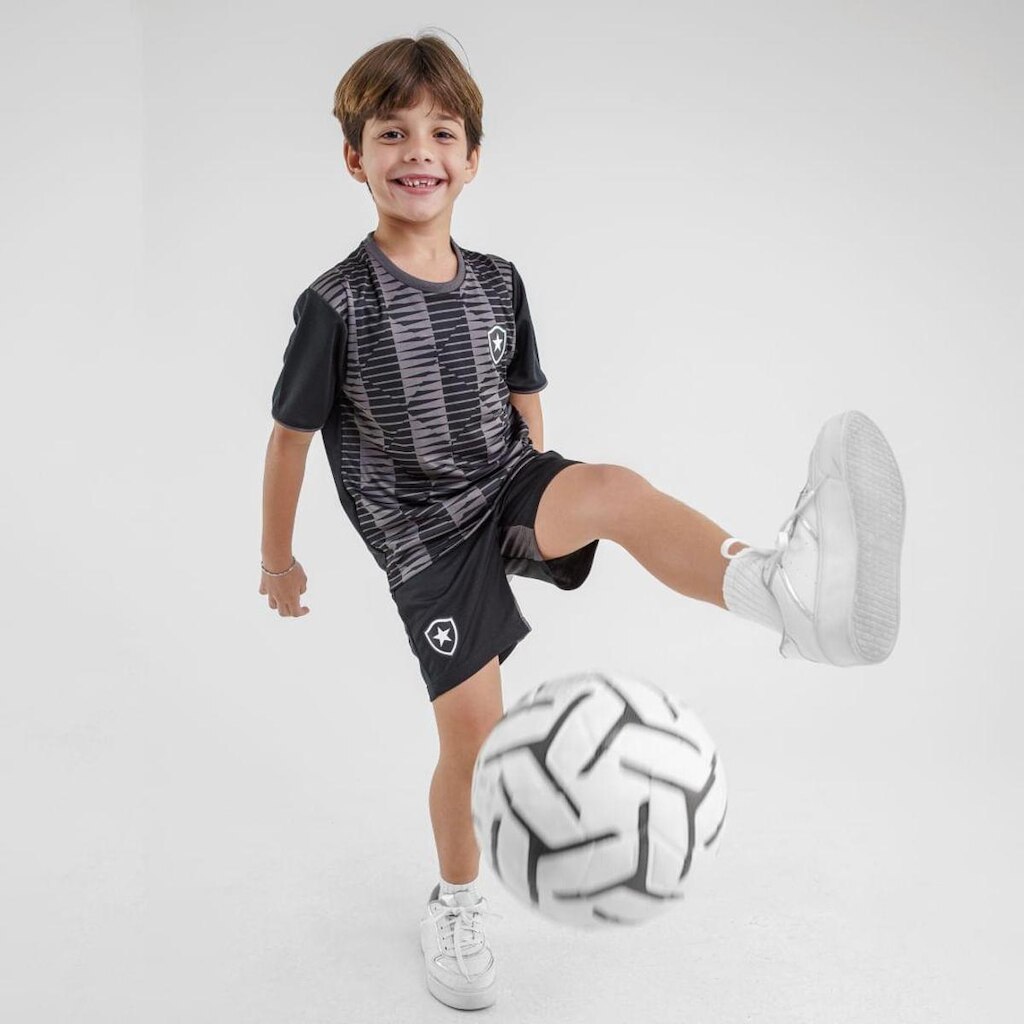 KIT MINI CRAQUE BOTAFOGO INFANTIL PRETO 4