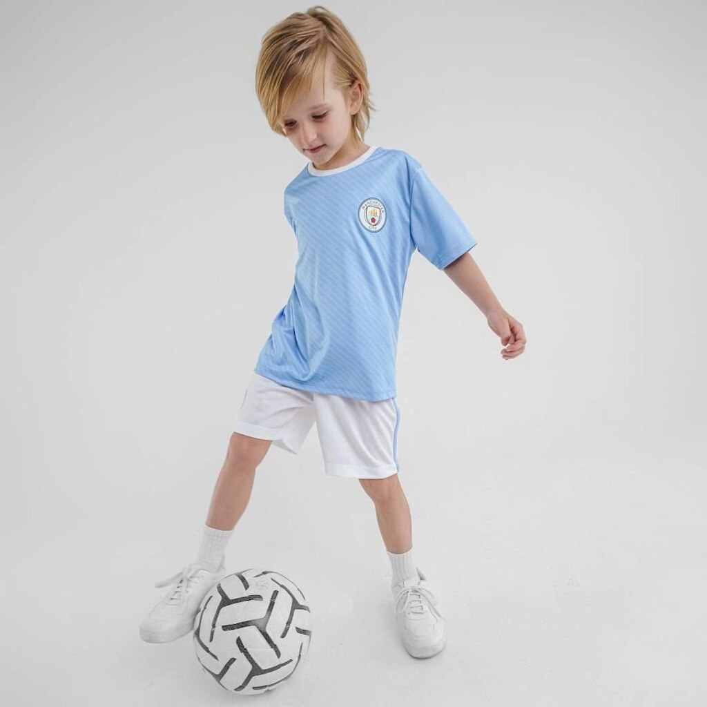KIT MINI CRAQUE MANCHESTER CITY INFANTIL BRANCO/AZUL 4