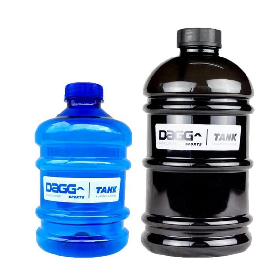 Kit Mini Galão de Água Dagg Tank 1 L Azul e Galão Squeeze Dagg Academia 2,2 L Preto - Azul Menor preço em Kit Mini Galão de Água Dagg Tank 1 L Azul e Galão Squeeze Dagg Academia 2,2 L Preto - Azul