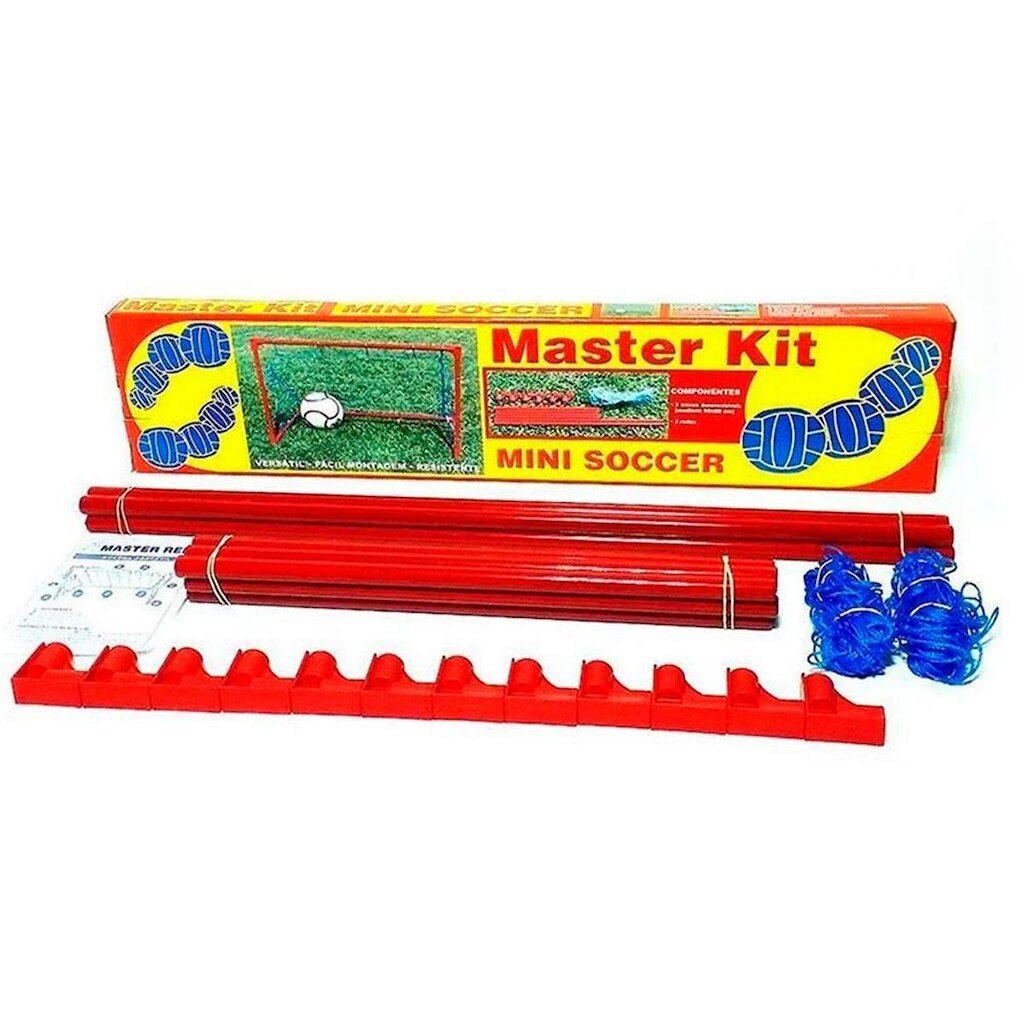 Kit Mini Soccer Master Rede 2 Traves Com Redes