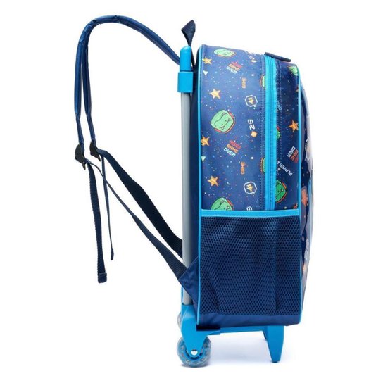 Kit Mochila Bolsa De Rodinhas Infantil Com Estojo e Lancheira Reforçada Térmica Escolar