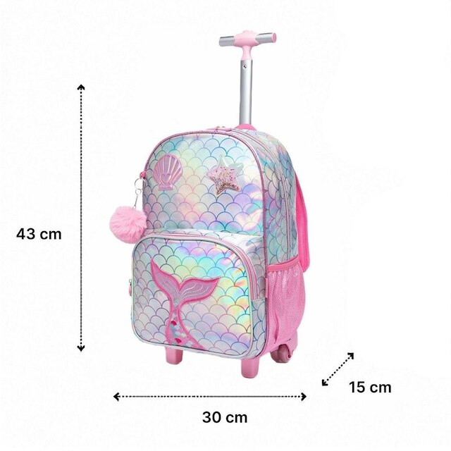 Kit Mochila Coban de Rodinhas Infantil Escolar 33 Litros