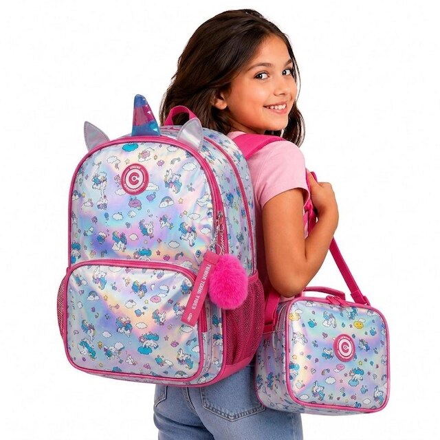 Kit Mochila Coban Infantil Escolar Menina 18 Litros