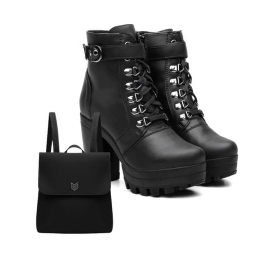 Kit Mochila + Coturno Feminino Vicerinne Tratorado Napa - Preto é ruim? Kit Mochila + Coturno Feminino Vicerinne Tratorado Napa - Preto é boa?