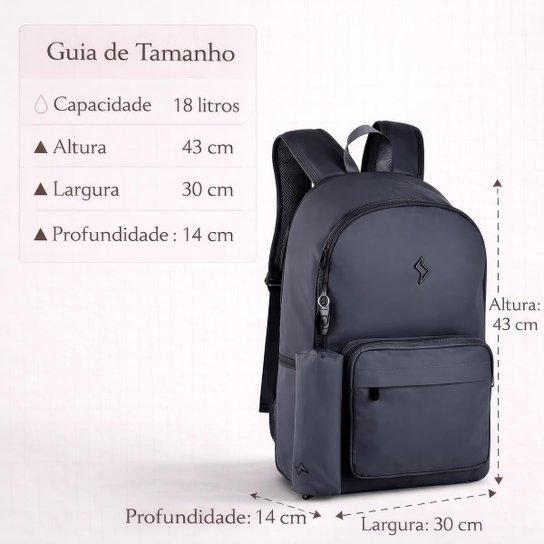 Kit Mochila De Costas e Estojo Hay Up Juvenil Clio Style 18L