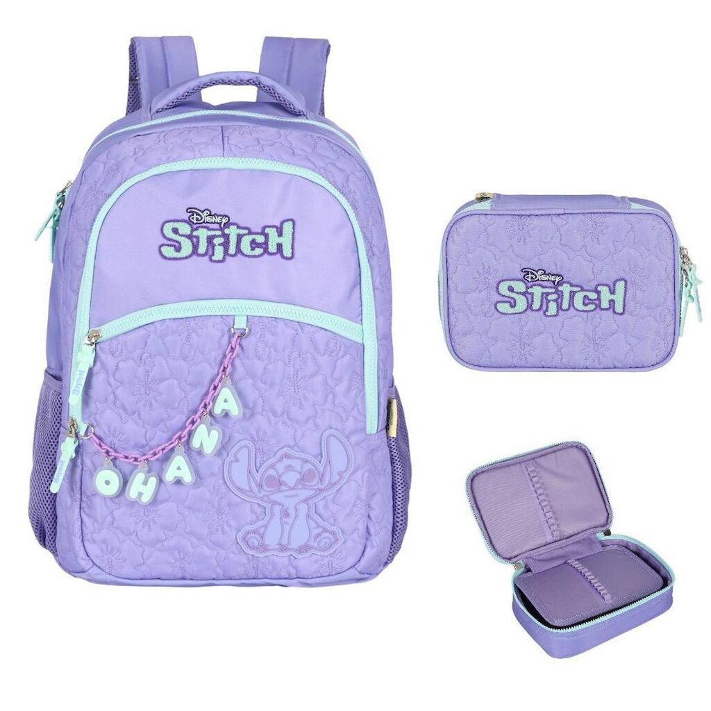 Kit Mochila De Costas Estojo Box Stitch Original