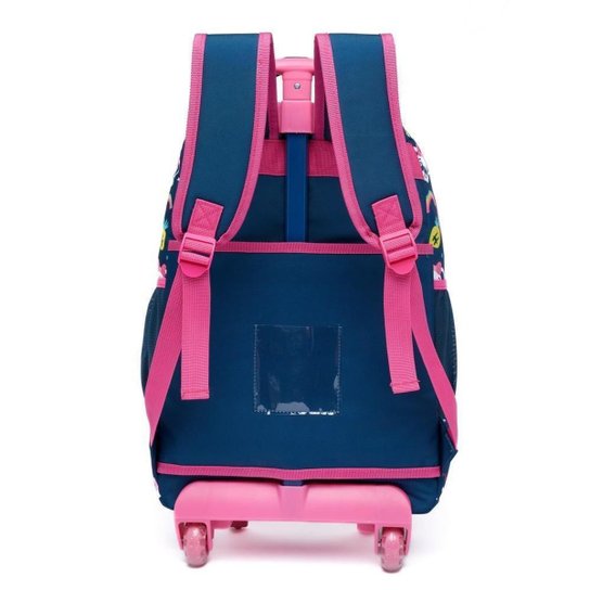 Kit Mochila De Rodinha 19 Litros Infantil Lancheira Térmica Estojo Escolar Spector Reforçada