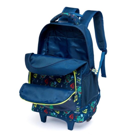 Kit Mochila De Rodinha Infantil Dinossauro Lancheira Térmica Estojo Escolar  Spector