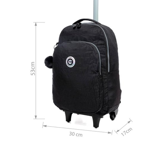 Kit Mochila De Rodinha Juvenil Reforçada Lancheira Estojo Moderna Coban 22 litros