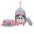 Kit Mochila De Rodinha Panda Menina Lancheira Estojo Menina - Azul Turquesa+Rosa
