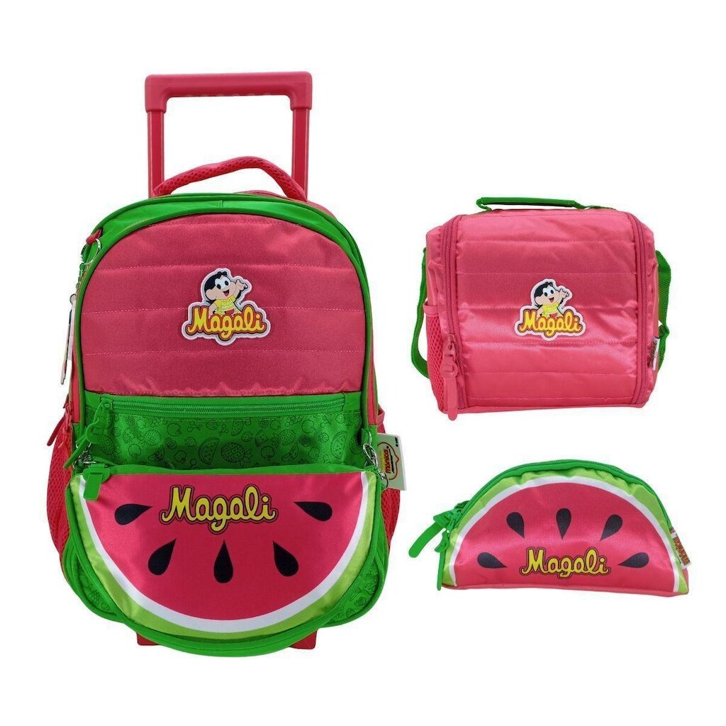 Kit Mochila De Rodinha Turma Da Mônica + Lanch+ Estojo 42502