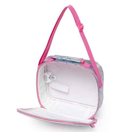 Kit Mochila de Rodinhas Escolar Infantil Menina Reforçado Resistente 20l