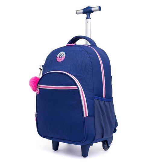 Kit Mochila de Rodinhas + Estojo + Lancheira Escolar Spector Infantil