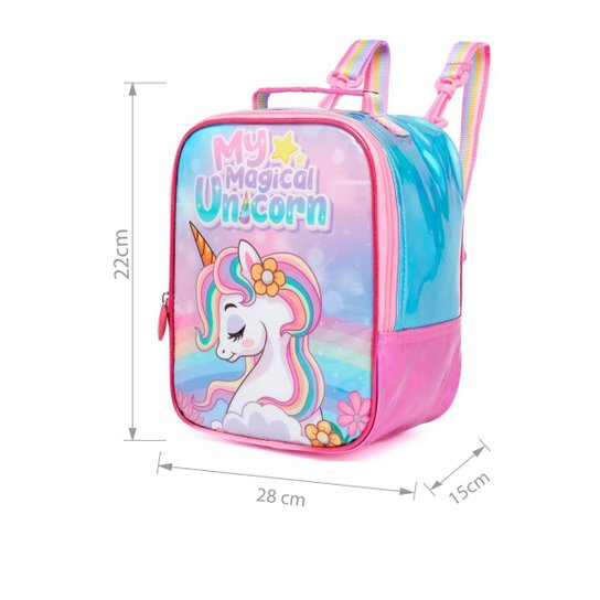 Kit Mochila de Rodinhas Infantil Lancheira Térmica Estojo Escolar