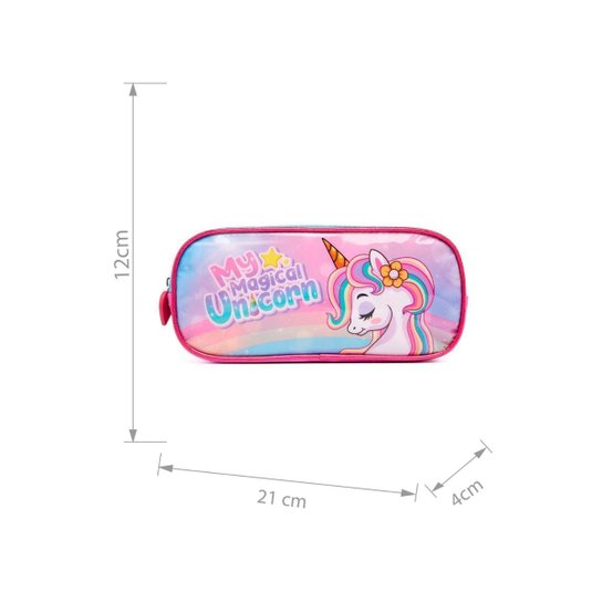 Kit Mochila de Rodinhas Infantil Lancheira Térmica Estojo Escolar