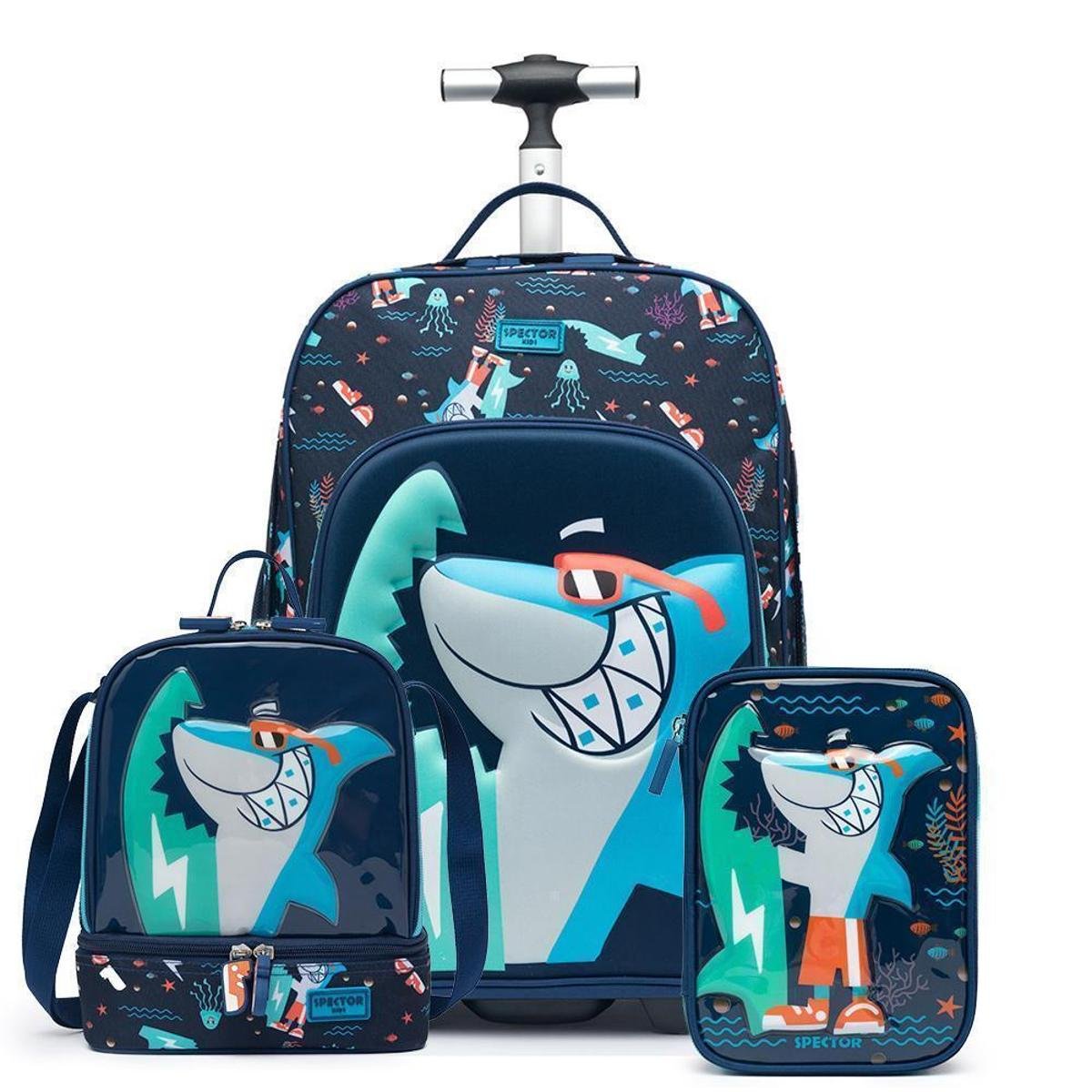 Kit Mochila De Rodinhas Lancheira Térmica Estojo Infantil 37 Litros Reforçada Escolar Menor preço em Kit Mochila De Rodinhas Lancheira Térmica Estojo Infantil 37 Litros Reforçada Escolar