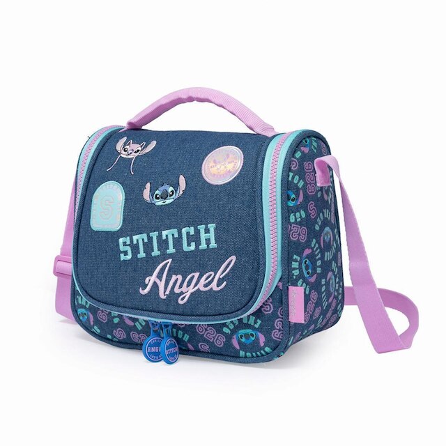 Kit Mochila de Rodinhas Stitch Infantil Escolar Lancheira e Estojo ...