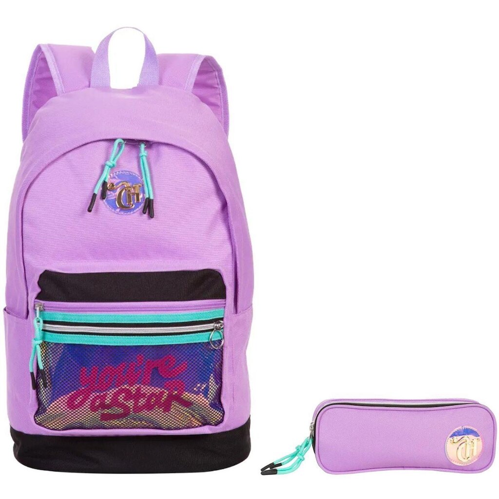KIT MOCHILA E ESTOJO JUVENIL FEMININA CAPRICHO CANDY
