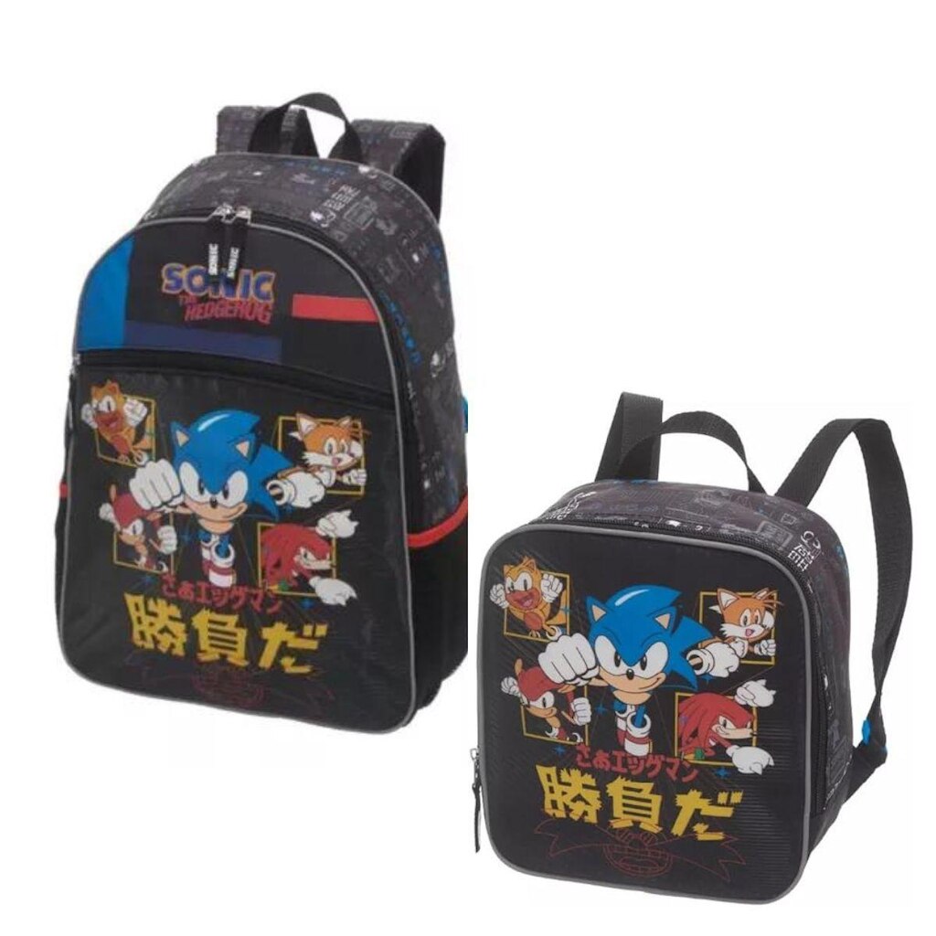 Kit Mochila e Lancheira Sonic The Hedgehog Pacific 989F04