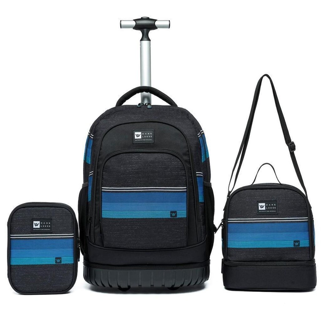 Kit Mochila Escolar De Rodinhas Reforçada Juvenil 20 Litros