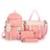 KIT MOCHILA ESCOLAR ESTOJO BOLSA TIRACOLO BOLSA DE MÃO LOAD BAGS - Rosa