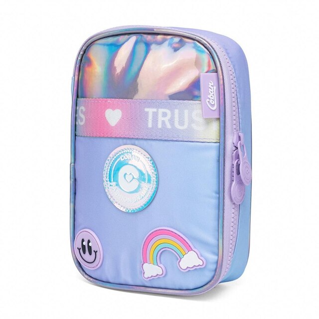 Kit Mochila Escolar Infantil Divertida Estojo + Lancheira