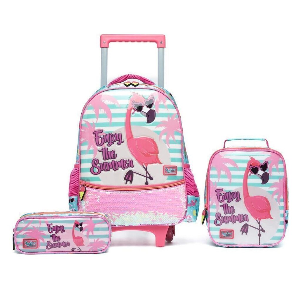 Kit Mochila Escolar Infantil Lancheira Térmica Estojo Menino