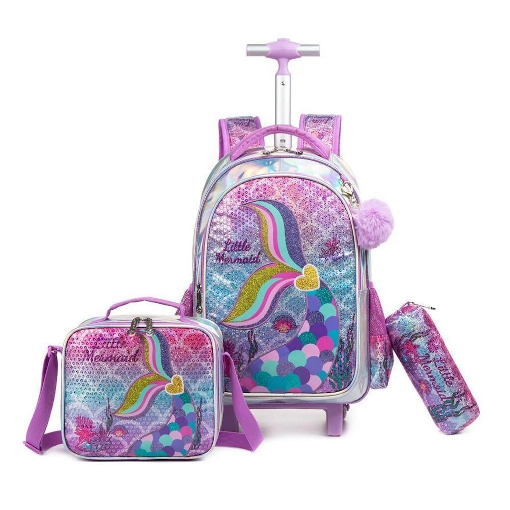 Kit Mochila Escolar Infantil Menina Lancheira Térmica Estojo 24 Litros