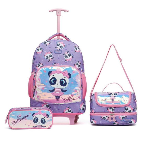 Kit Mochila Escolar Lancheira Infantil Estojo Resistente Yupe - Roxo+Rosa é ruim? Kit Mochila Escolar Lancheira Infantil Estojo Resistente Yupe - Roxo+Rosa é boa?