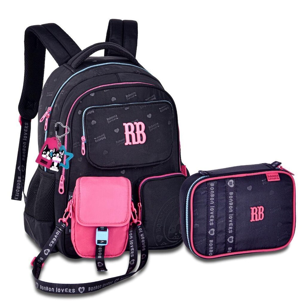 Kit Mochila Espaçosa e Estojo Box Grande Rebecca Bonbon