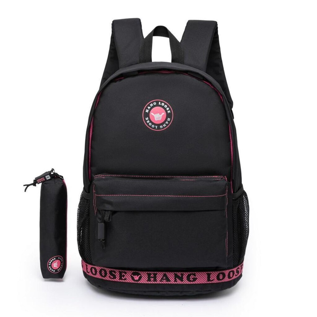 Kit Mochila + Estojo Escolar Notebook  Feminina Reforçada 18 Litros