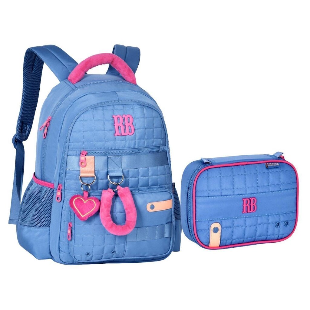 Kit Mochila Estojo Original em Matelassê Rebecca Bonbon