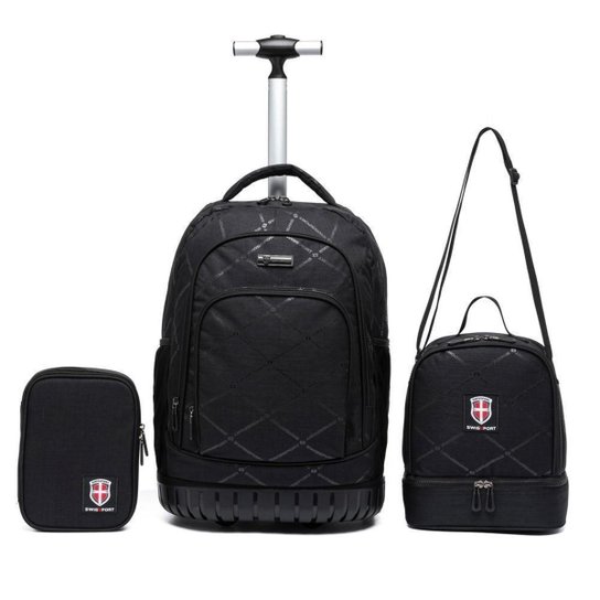 Kit Mochila Executiva Trabalho Swissport Resistente