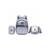 Kit Mochila Infantil de Costa Menina Escolar Juvenil + Estojo + Lancheira - Prata