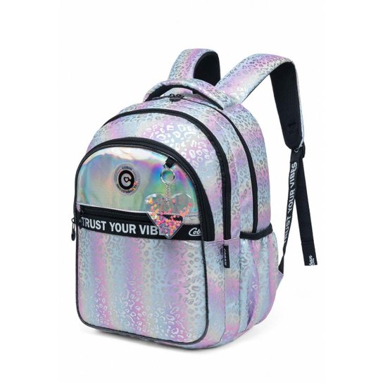 Kit Mochila Infantil de Costa Menina Escolar Juvenil + Estojo + Lancheira