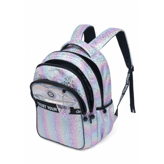 Kit Mochila Infantil de Costa Menina Escolar Juvenil + Estojo + Lancheira